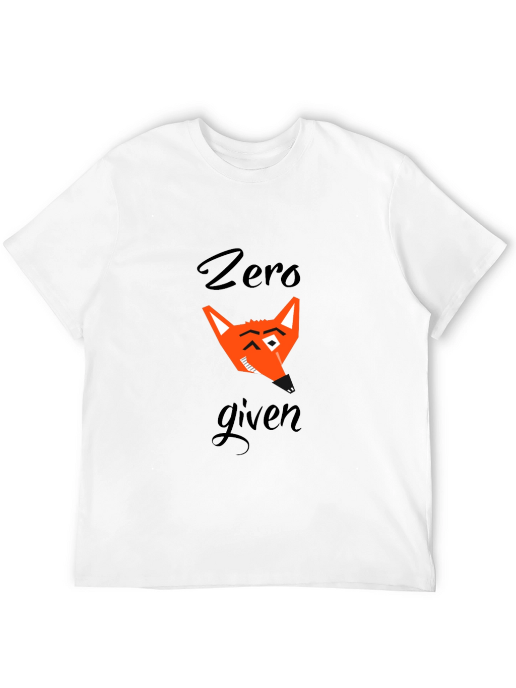 Zero Fox Given Black T-Shirt Graphic Tee Mens