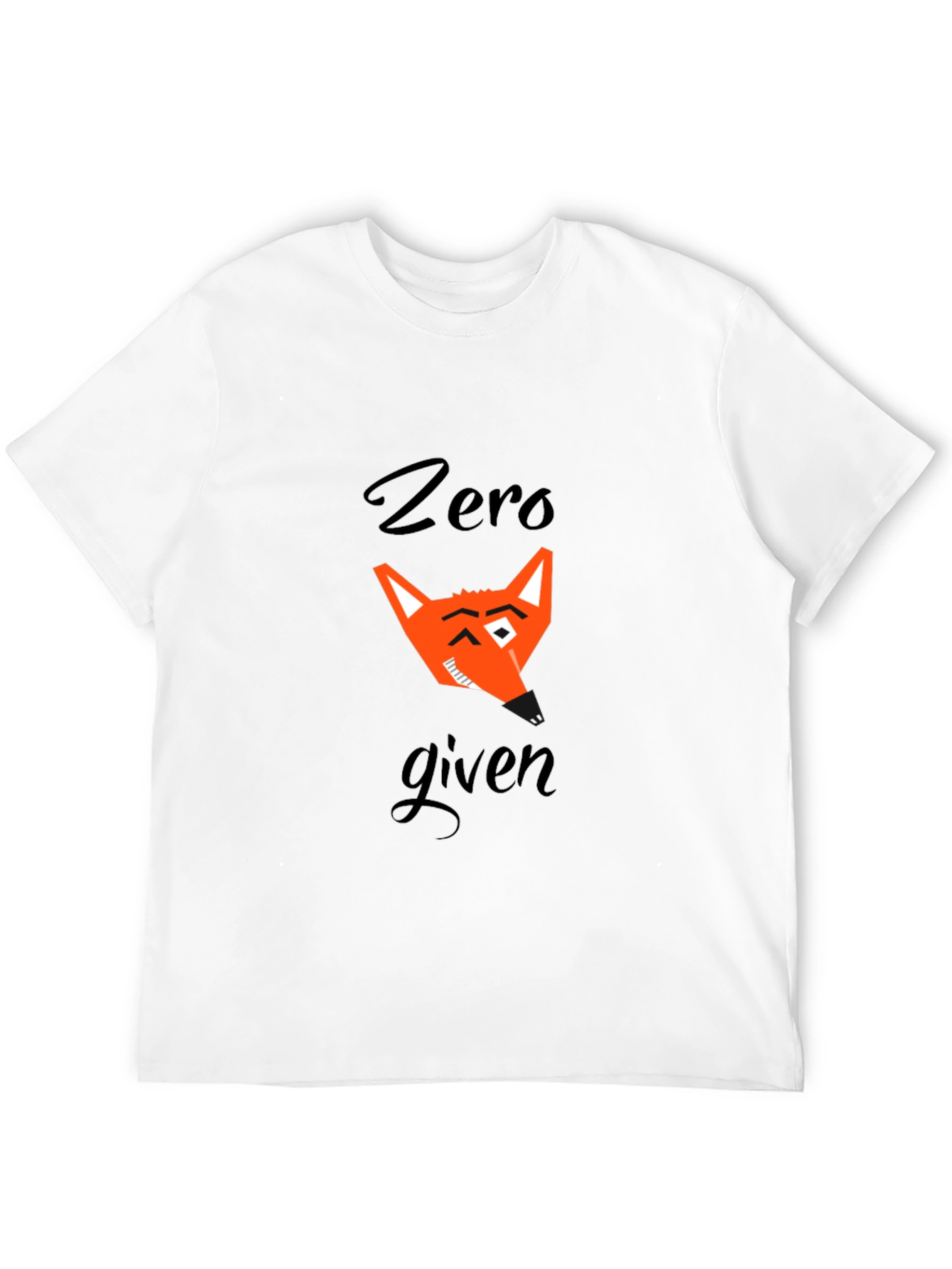 Zero Fox Given Black T-Shirt Graphic Tee Mens
