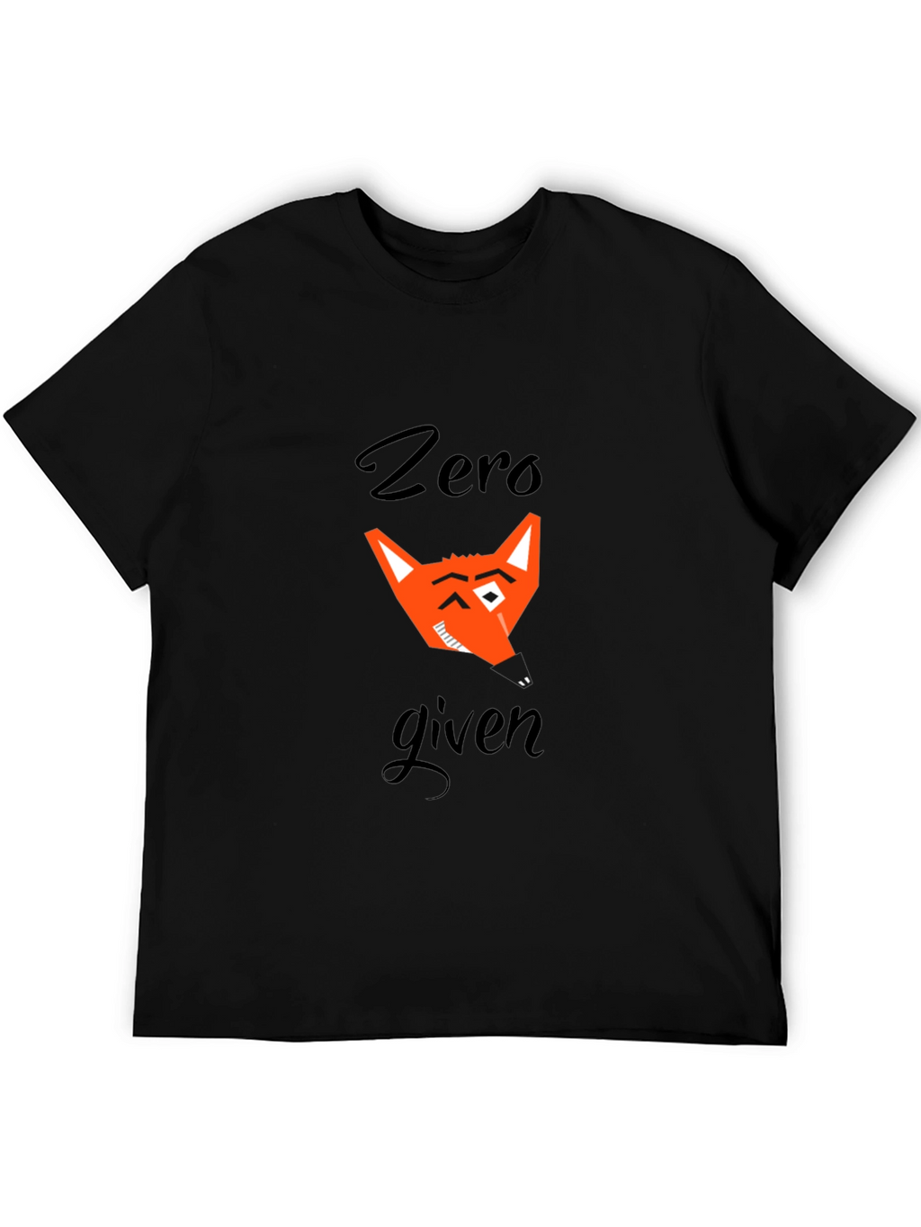 Zero Fox Given Black T-Shirt Graphic Tee Mens