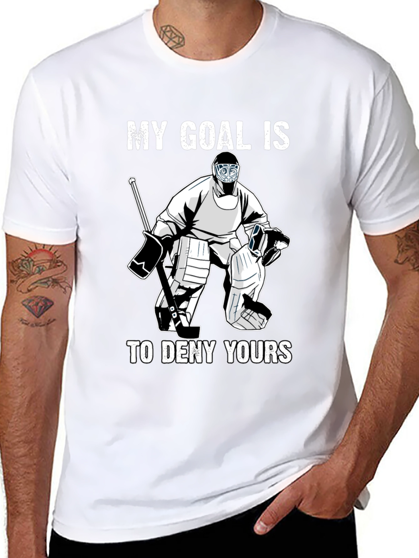 Hockey Goalie T-Shirt - My Goal Is To Deny Yours