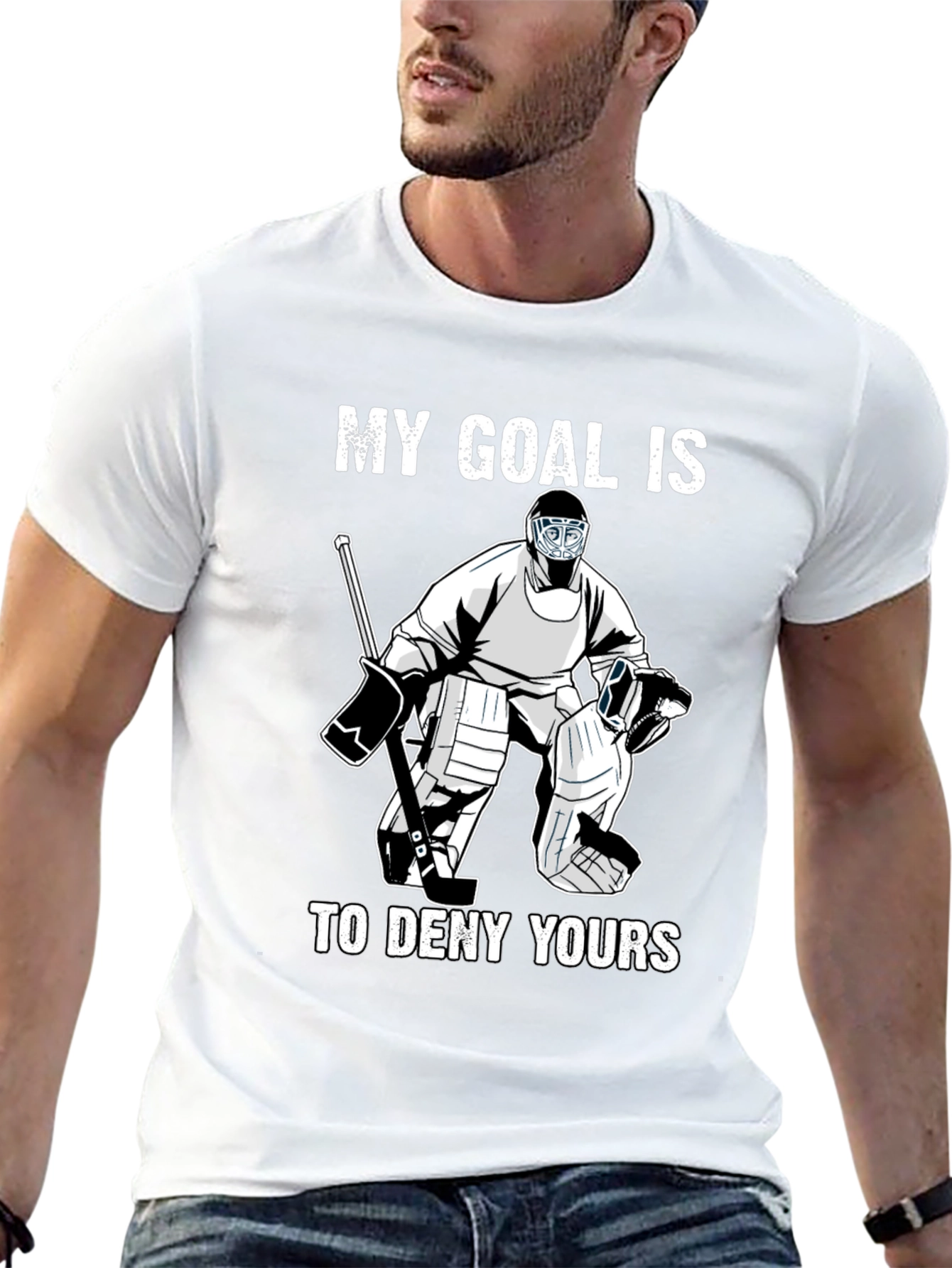 Hockey Goalie T-Shirt - My Goal Is To Deny Yours