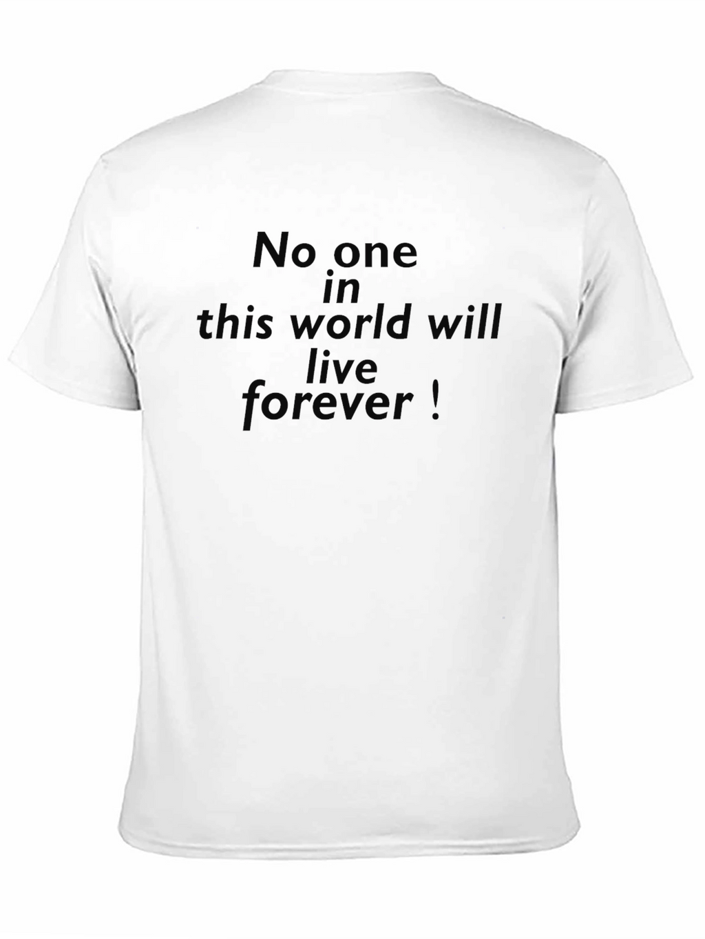 Mens No One Lives Forever Black T-Shirt