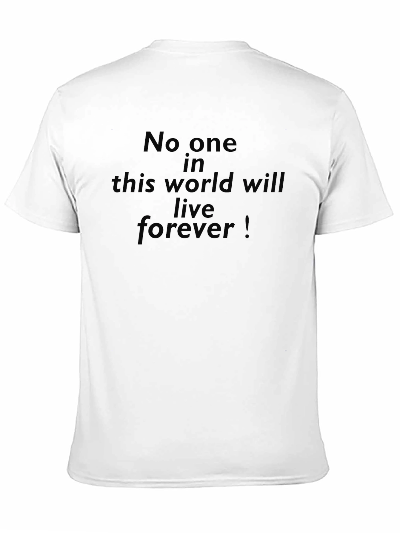 Mens No One Lives Forever Black T-Shirt
