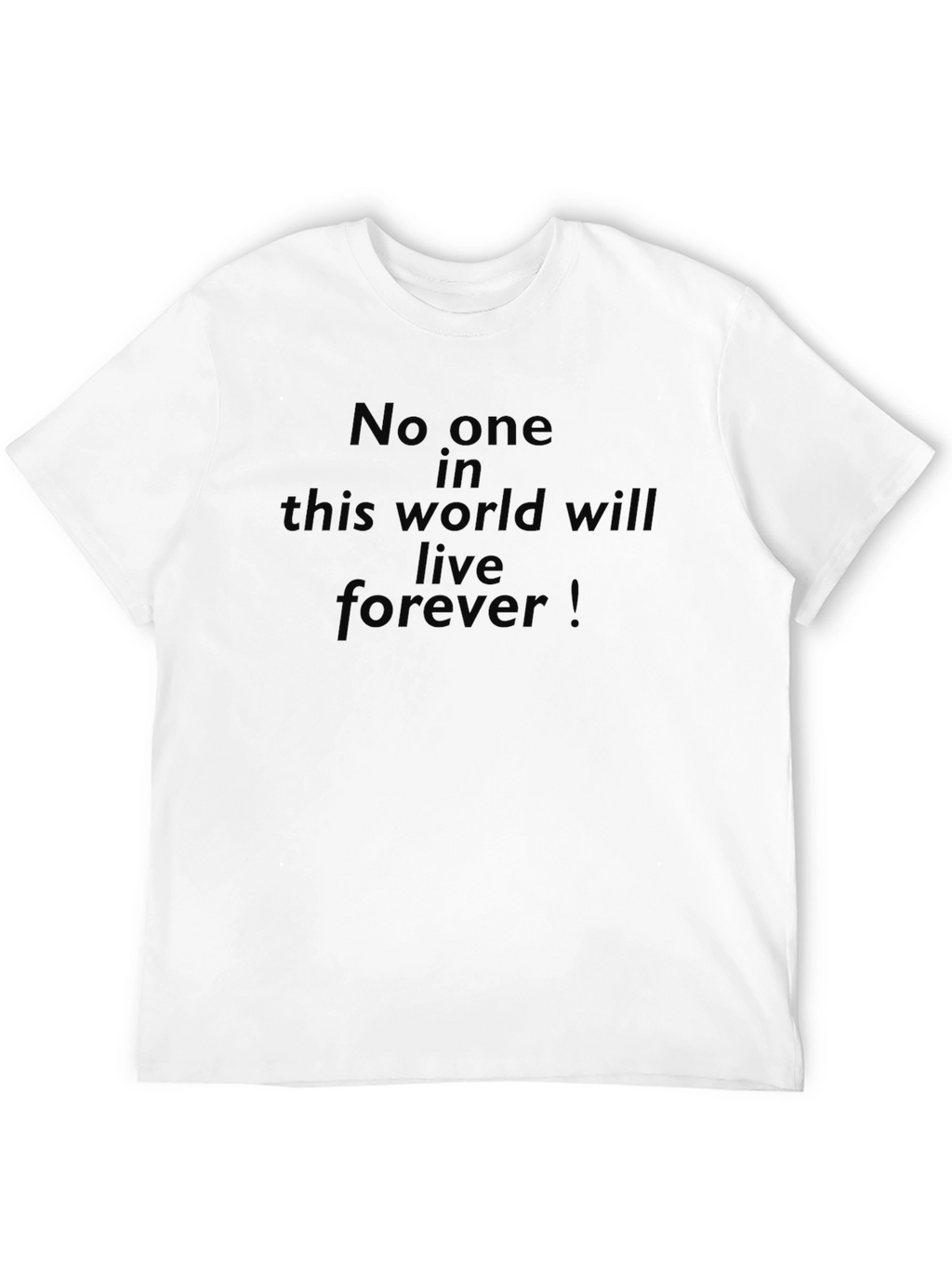 Mens No One Lives Forever Black T-Shirt