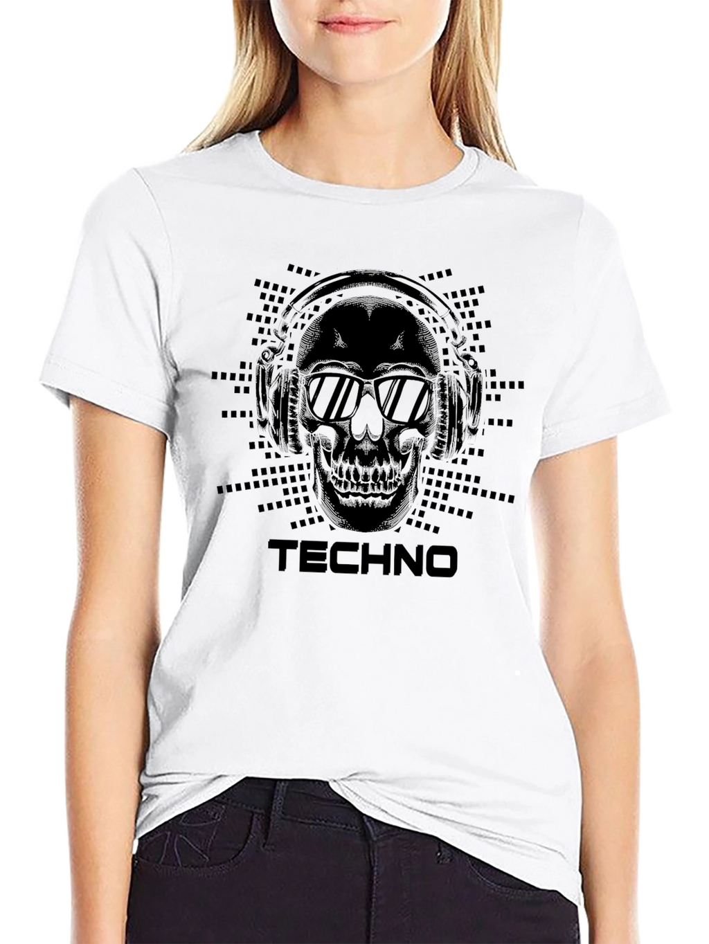 Techno Skull T-Shirt - Black Music Tee
