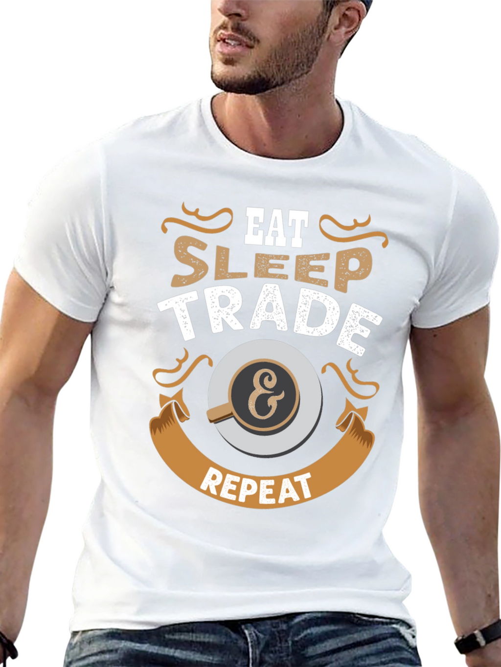 Eat Sleep Trade & Repeat Graphic Tee