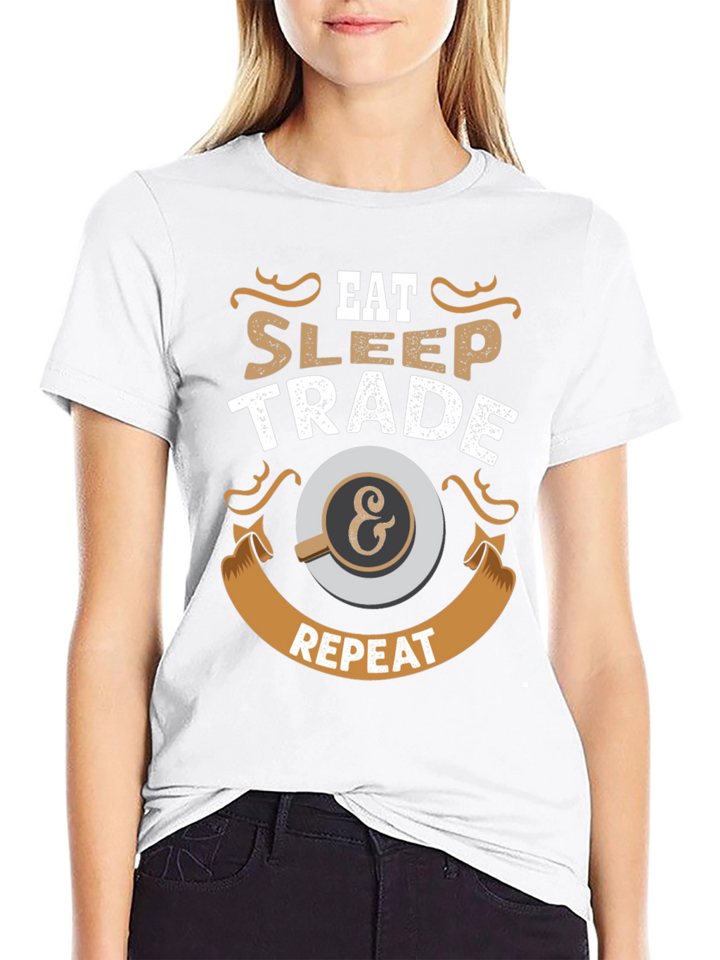 Eat Sleep Trade & Repeat Graphic Tee