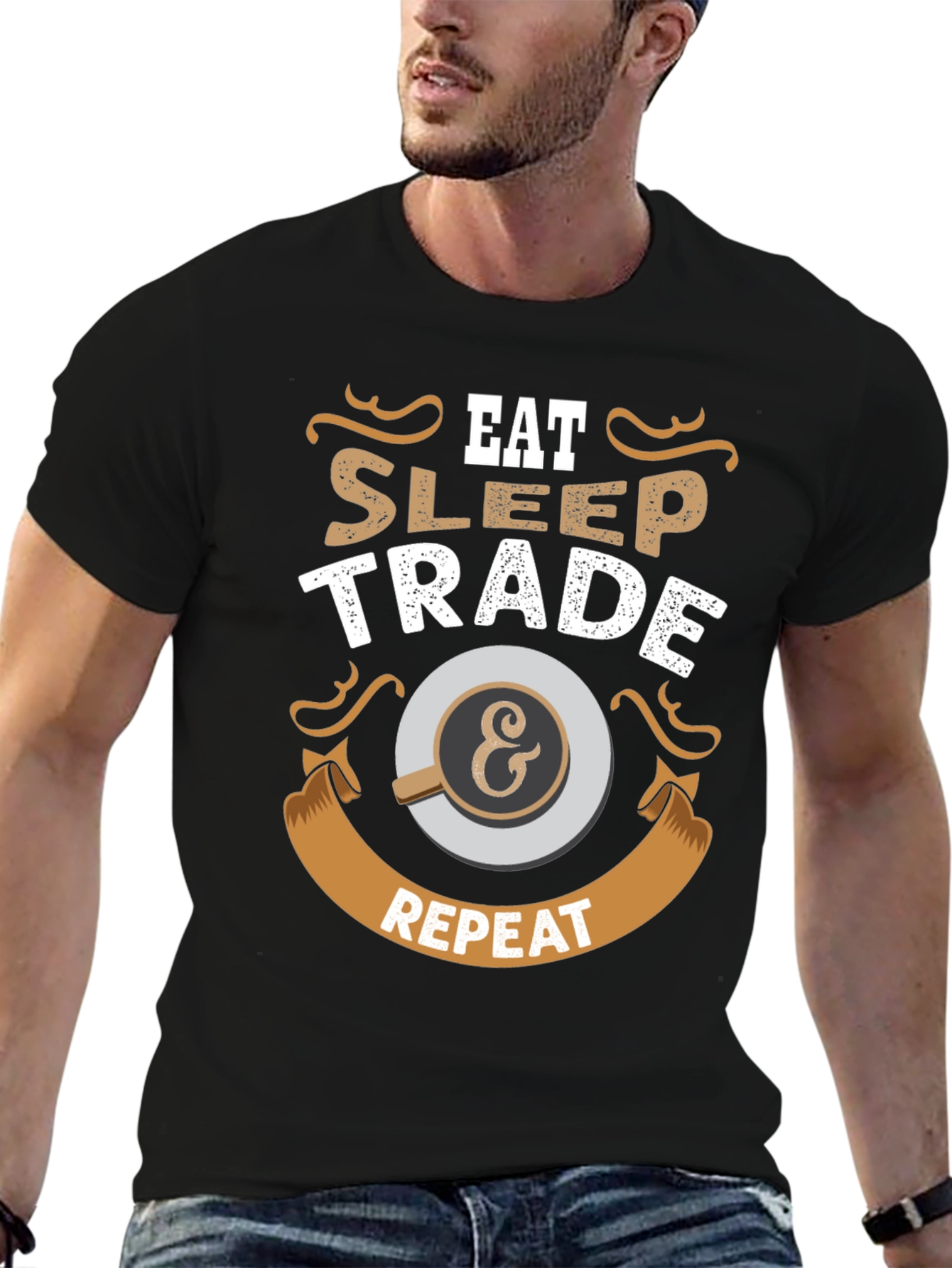 Eat Sleep Trade & Repeat Graphic Tee