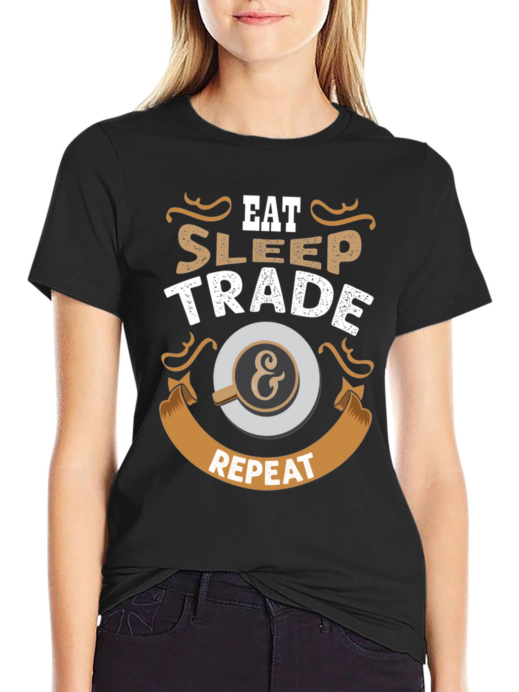 Eat Sleep Trade & Repeat Graphic Tee