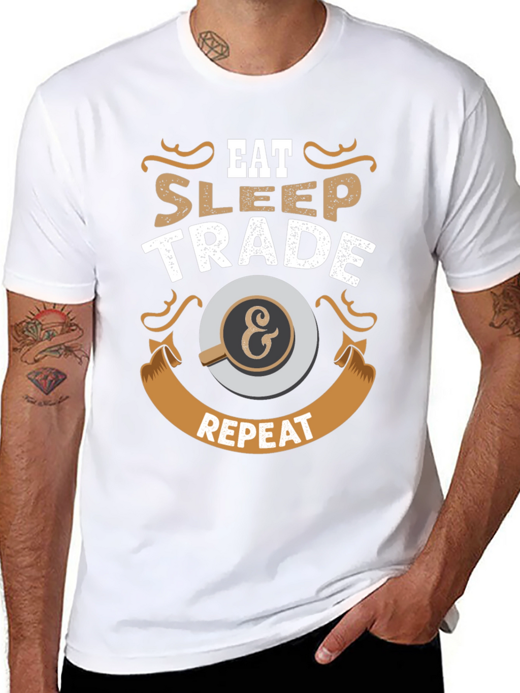Eat Sleep Trade & Repeat Graphic Tee