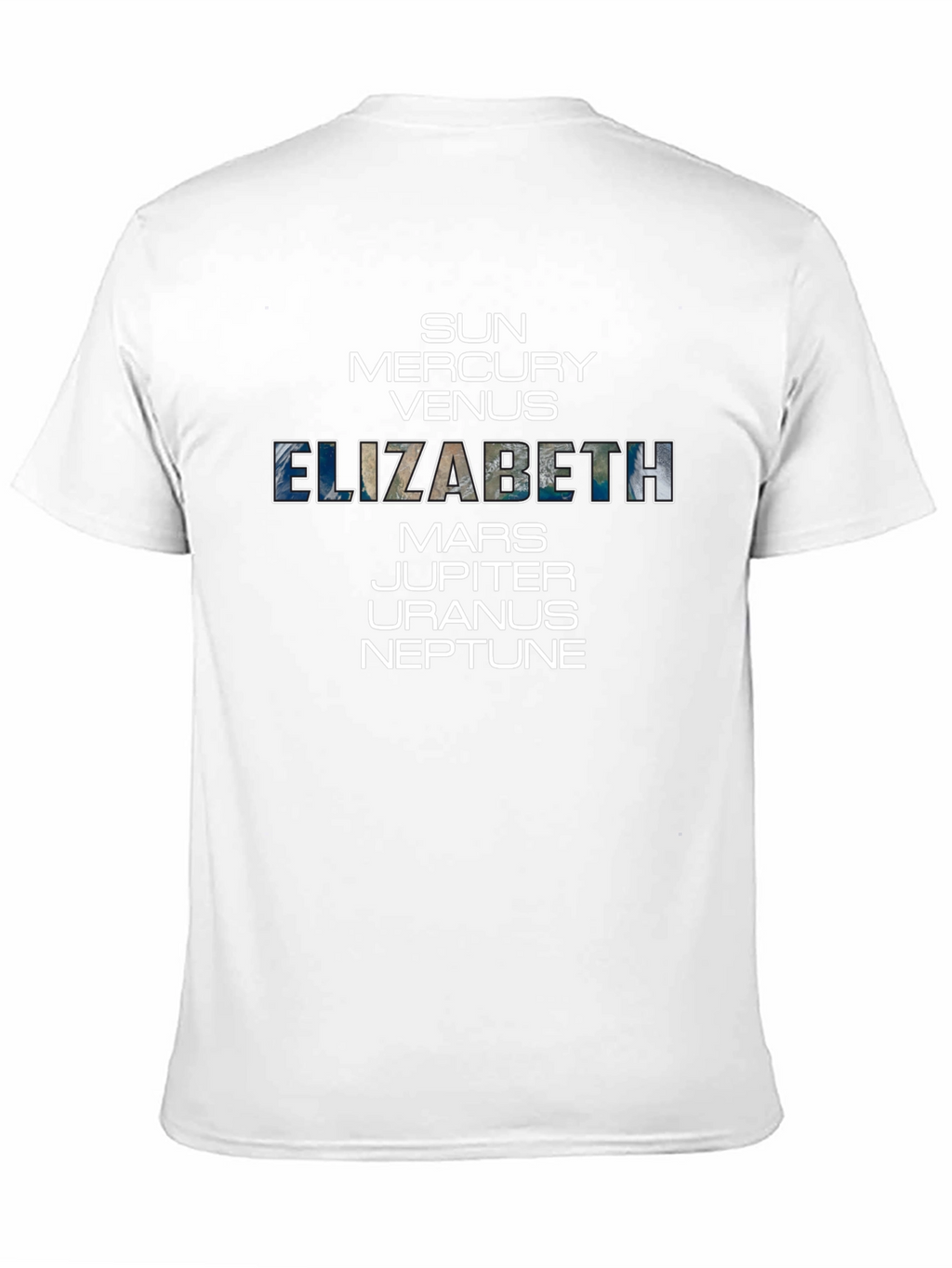 Elizabeth Planets T-Shirt - Unisex Cotton Space Tee