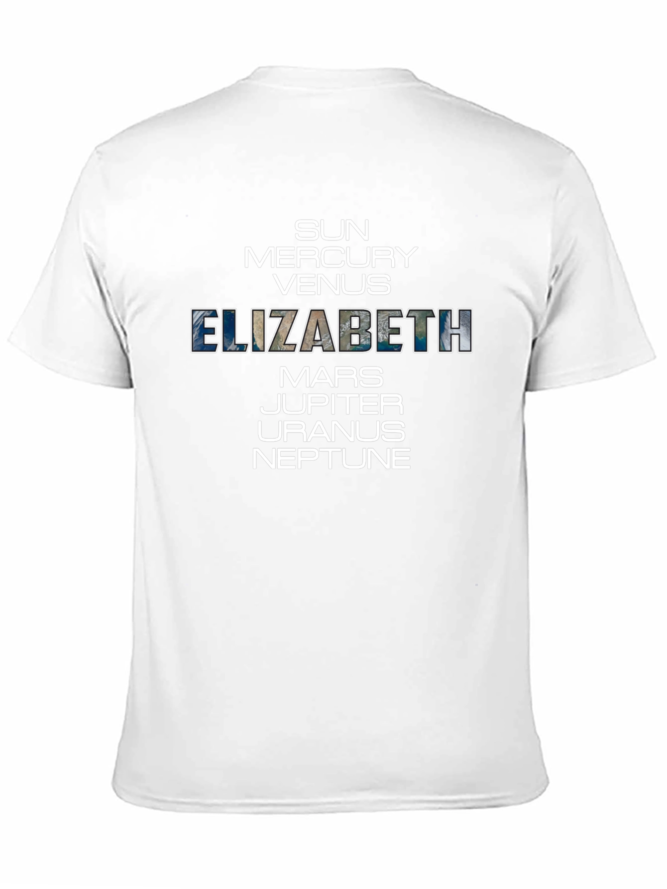 Elizabeth Planets T-Shirt - Unisex Cotton Space Tee