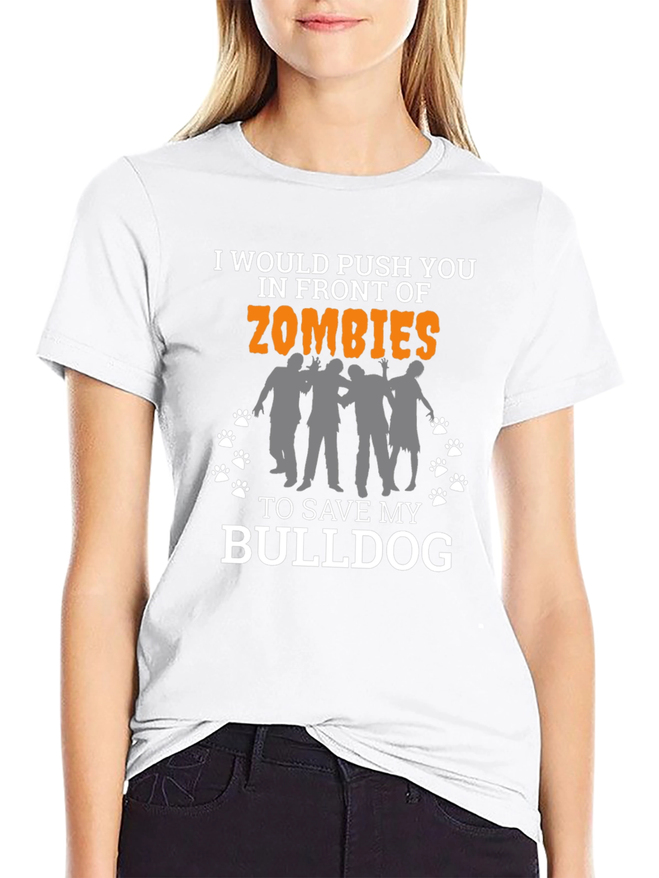 Zombie Bulldog Funny T-Shirt