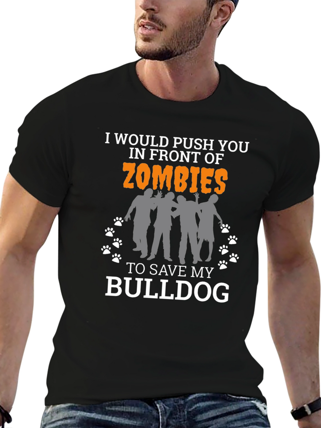 Zombie Bulldog Funny T-Shirt