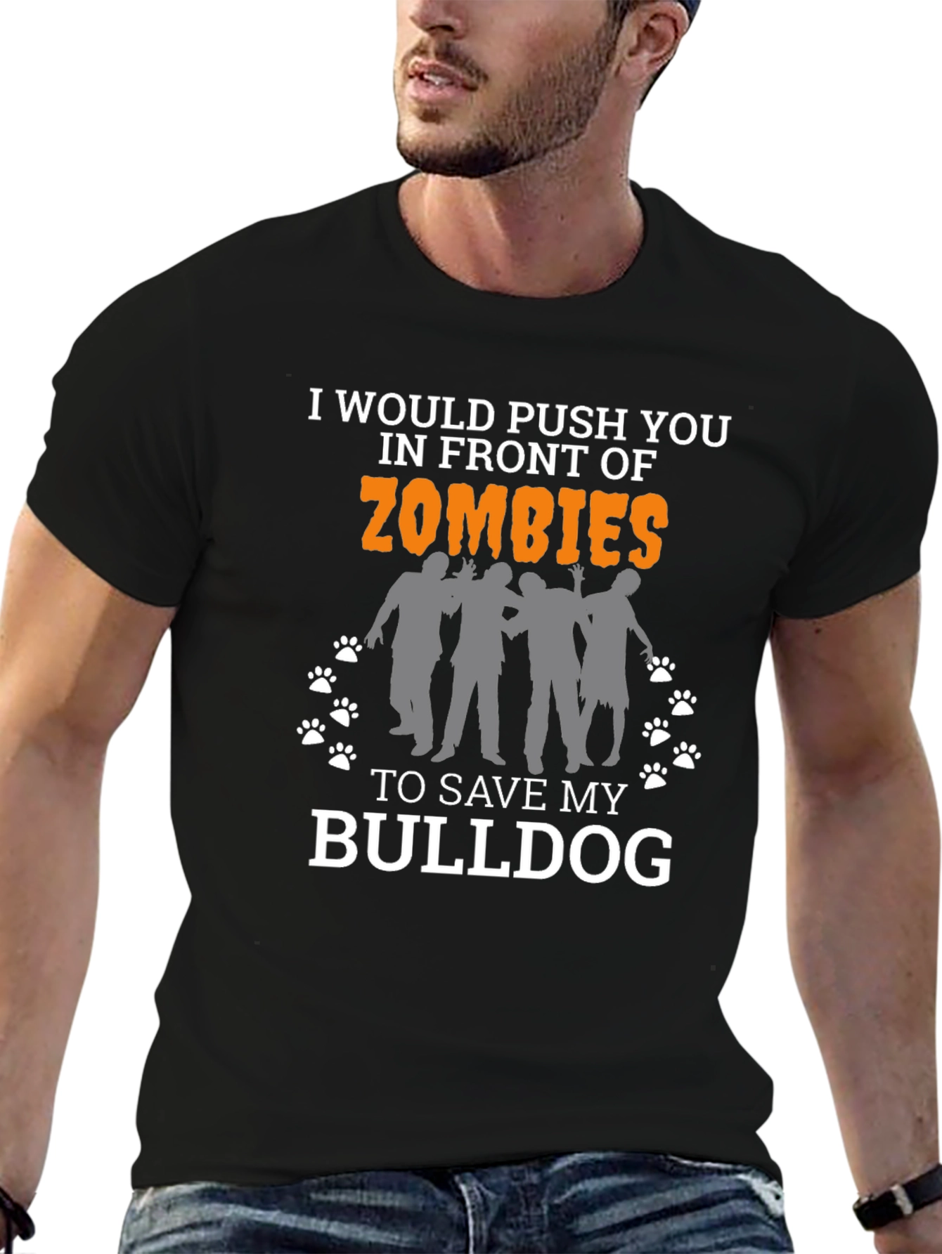 Zombie Bulldog Funny T-Shirt