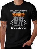 Zombie Bulldog Funny T-Shirt
