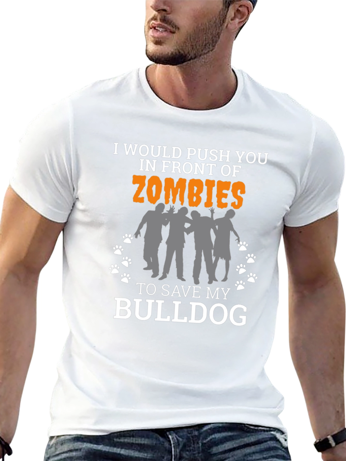 Zombie Bulldog Funny T-Shirt
