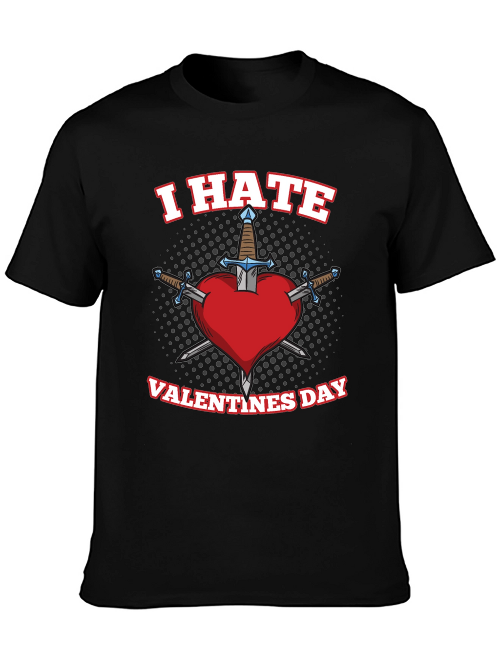 I Hate Valentines Day Heart Sword T-Shirt