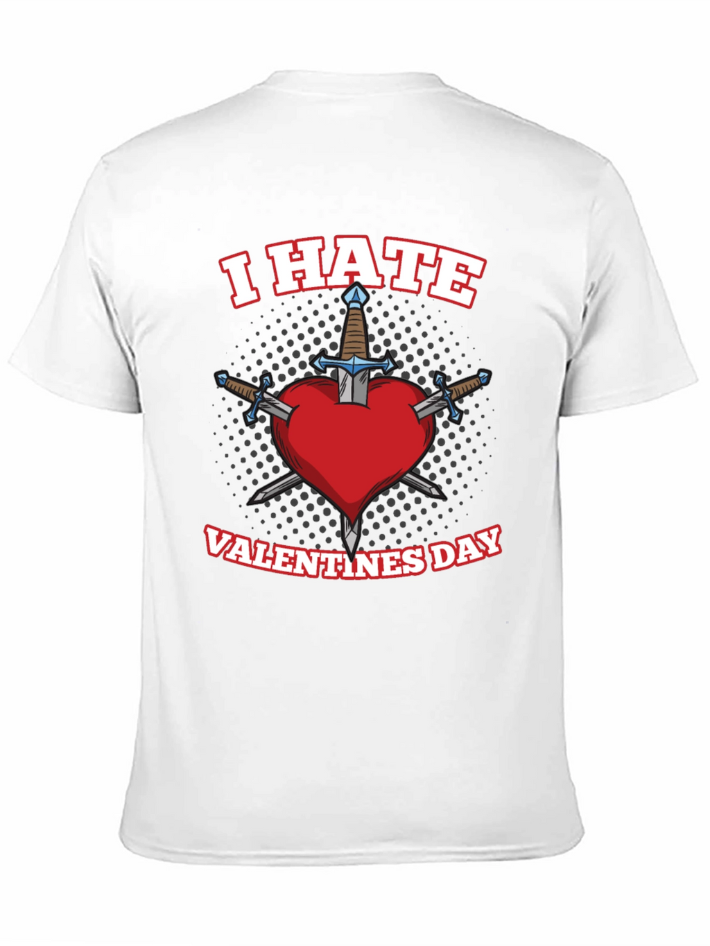 I Hate Valentines Day Heart Sword T-Shirt