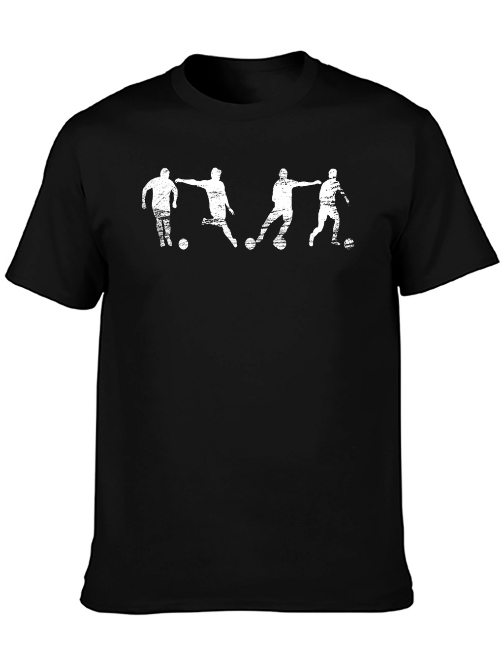 Soccer Player Graphic Black T-Shirt