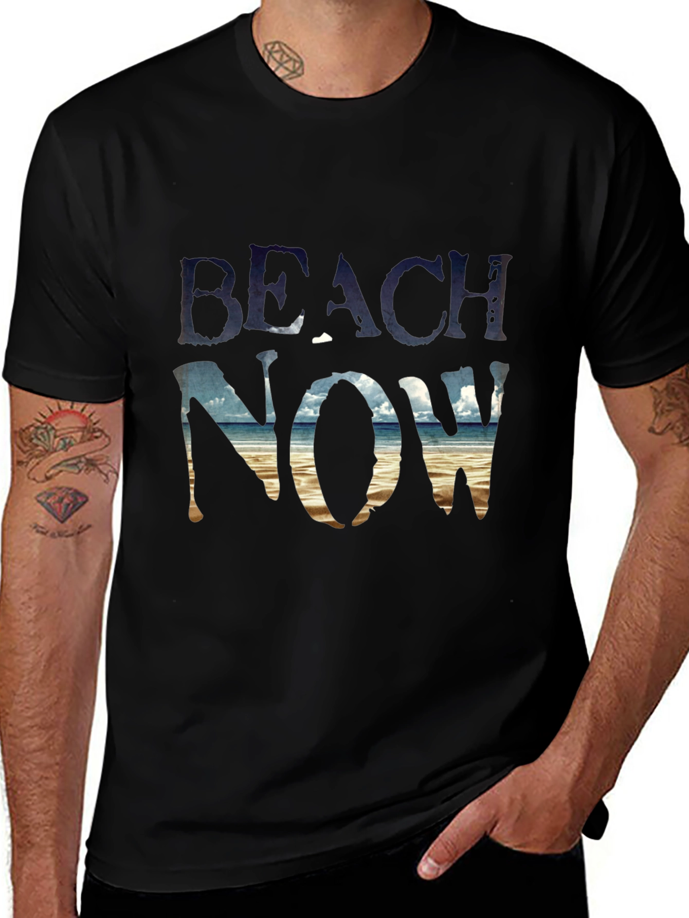 Beach Now Graphic T-Shirt - Black