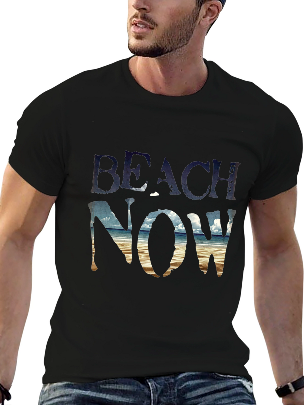 Beach Now Graphic T-Shirt - Black
