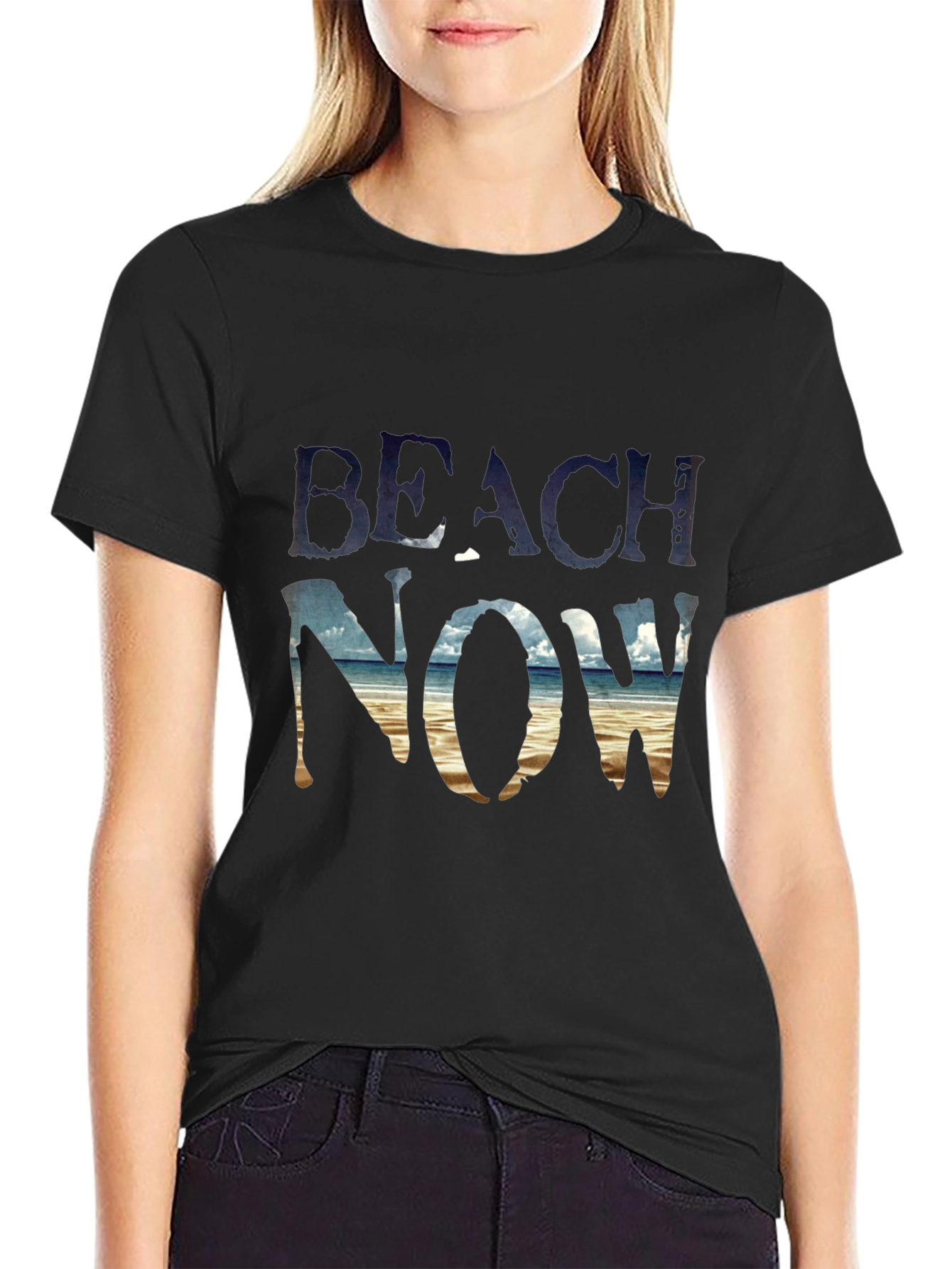 Beach Now Graphic T-Shirt - Black