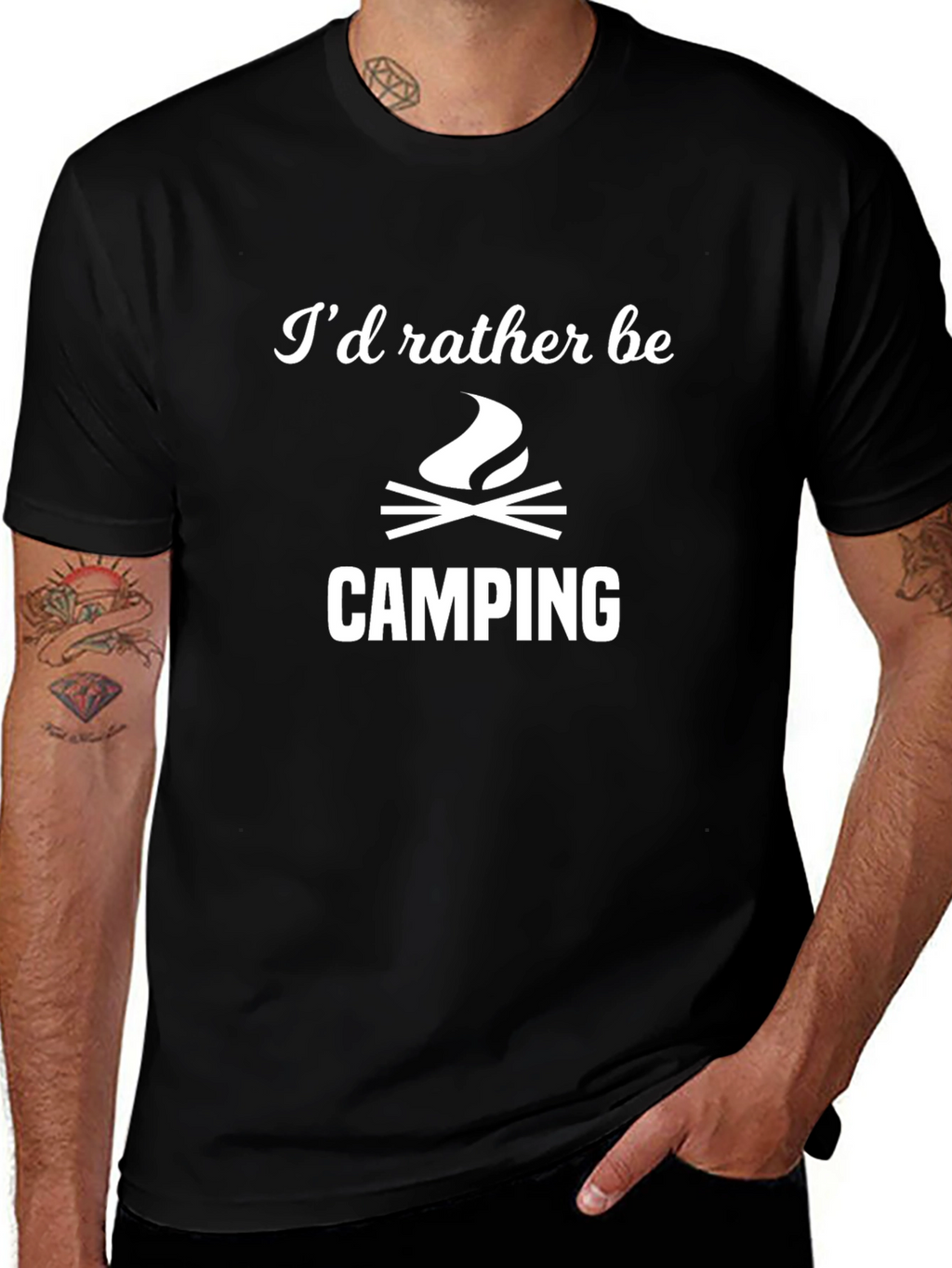 Camping T-Shirt - Id Rather Be Camping Tee