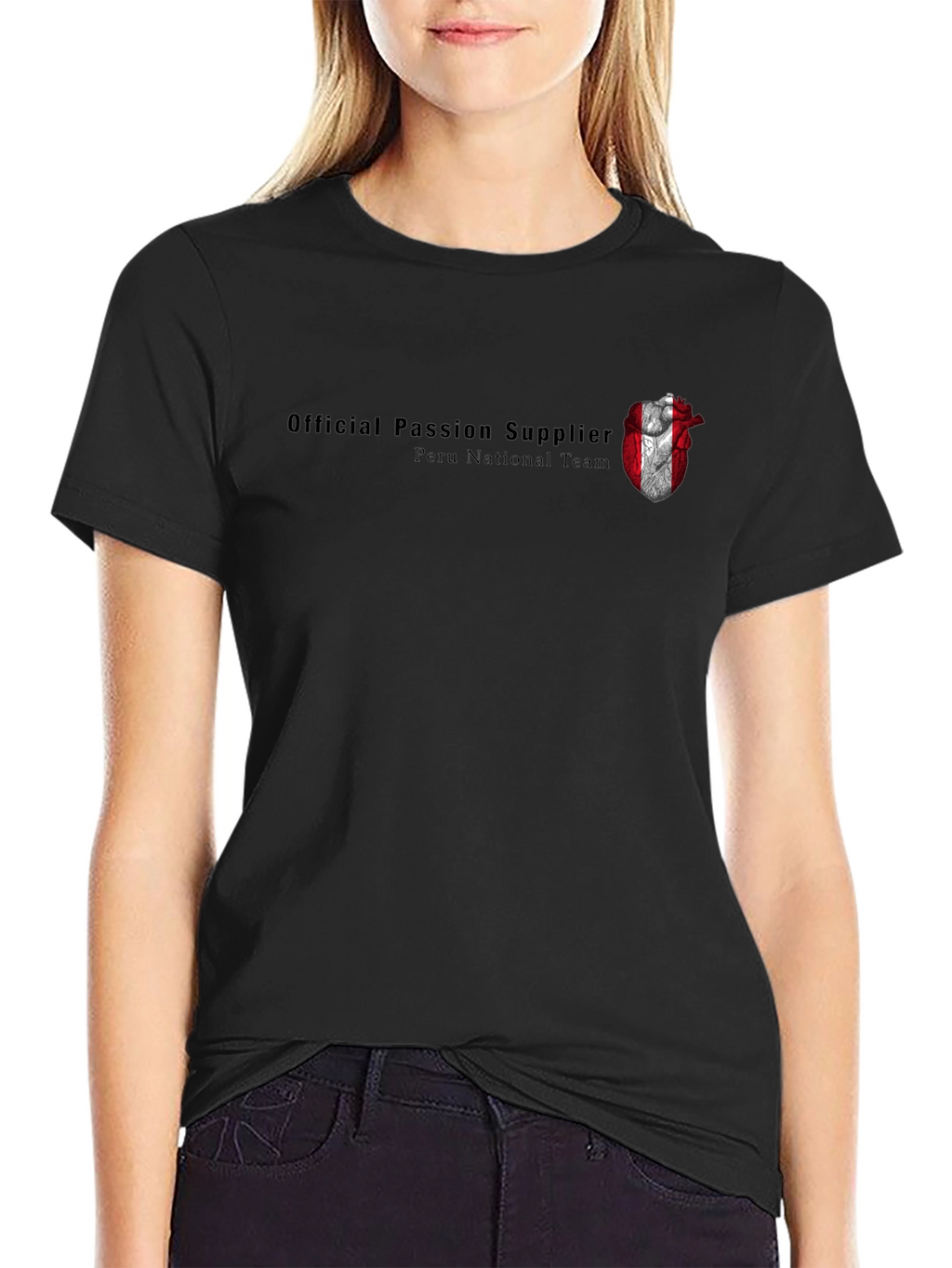 Peru National Team Passion Supplier Black T-Shirt