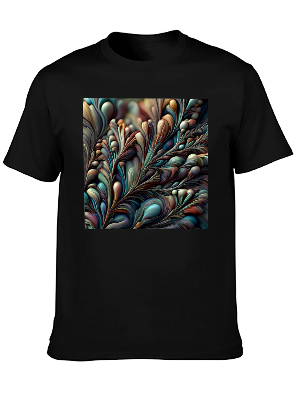 Abstract Floral Graphic Tee - Modern Art Shirt