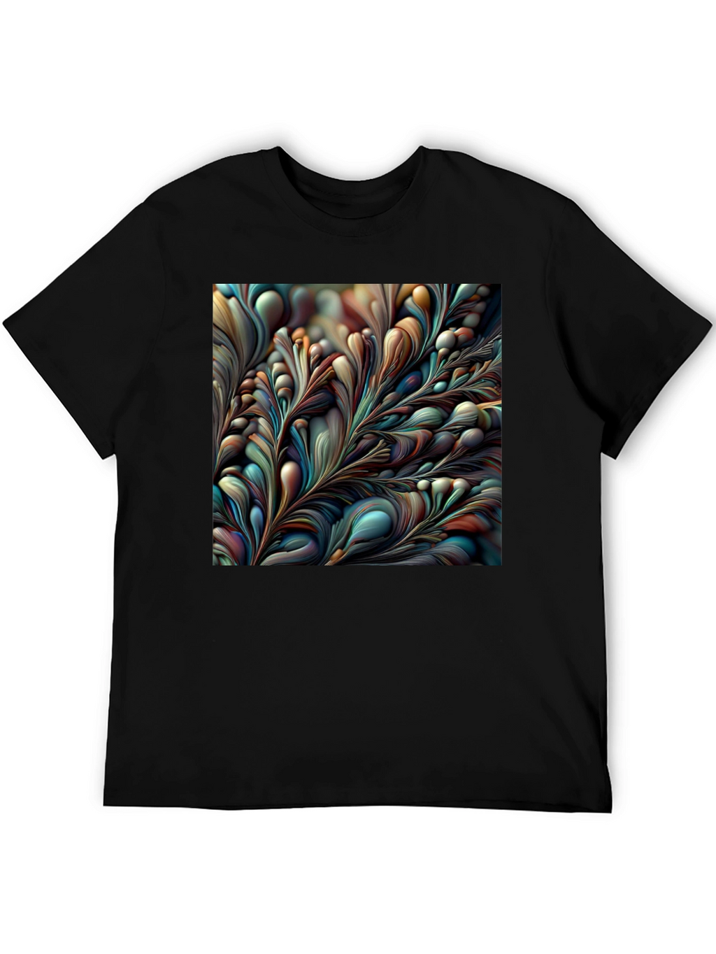 Abstract Floral Graphic Tee - Modern Art Shirt