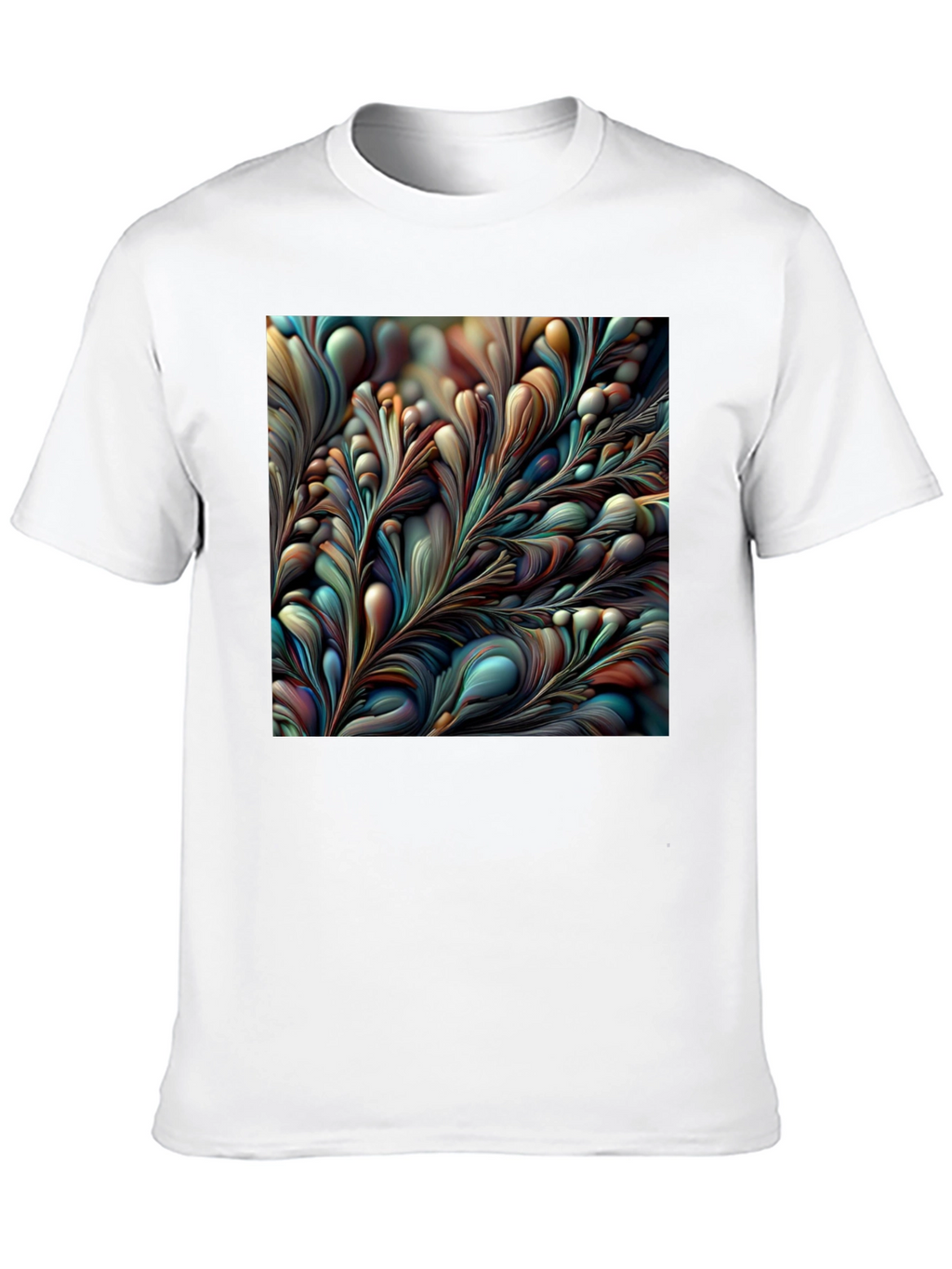 Abstract Floral Graphic Tee - Modern Art Shirt