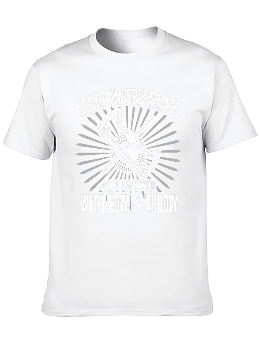 Never Underestimate Bow & Arrow Black T-Shirt