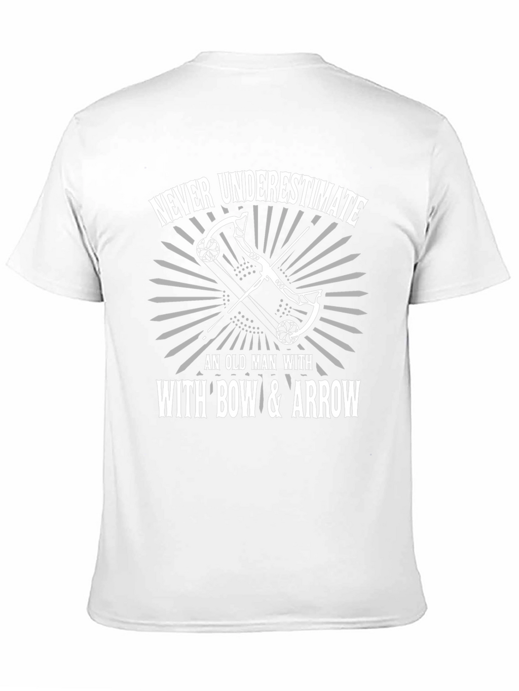 Never Underestimate Bow & Arrow Black T-Shirt