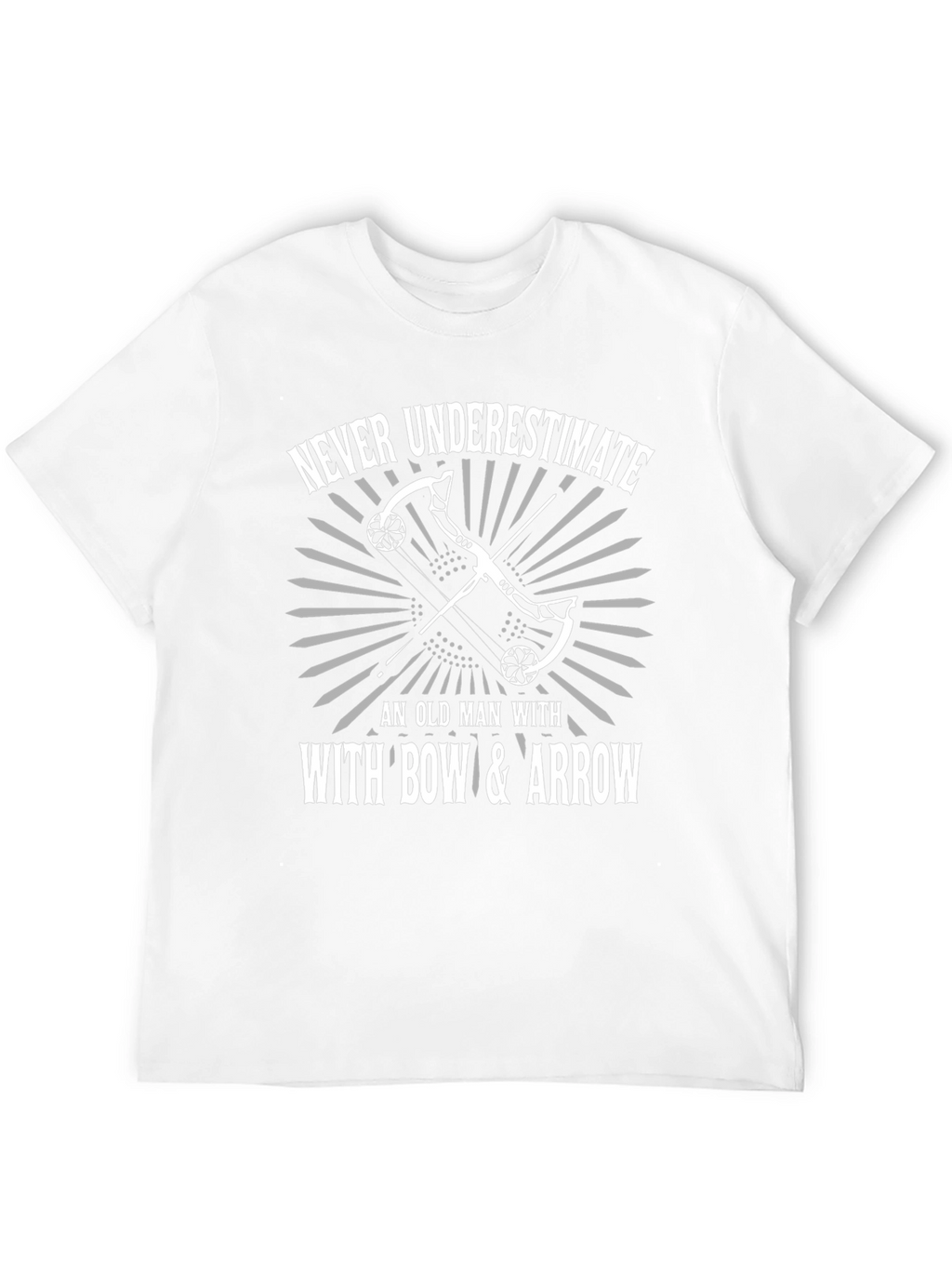 Never Underestimate Bow & Arrow Black T-Shirt