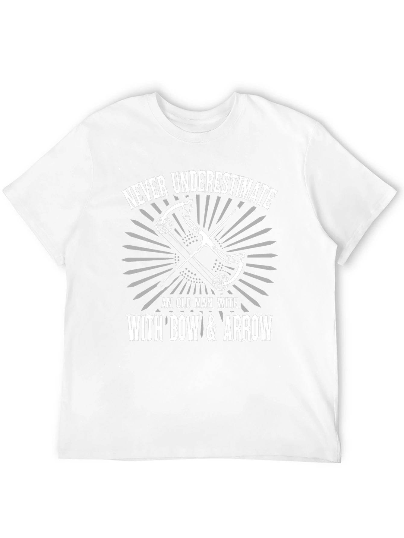 Never Underestimate Bow & Arrow Black T-Shirt