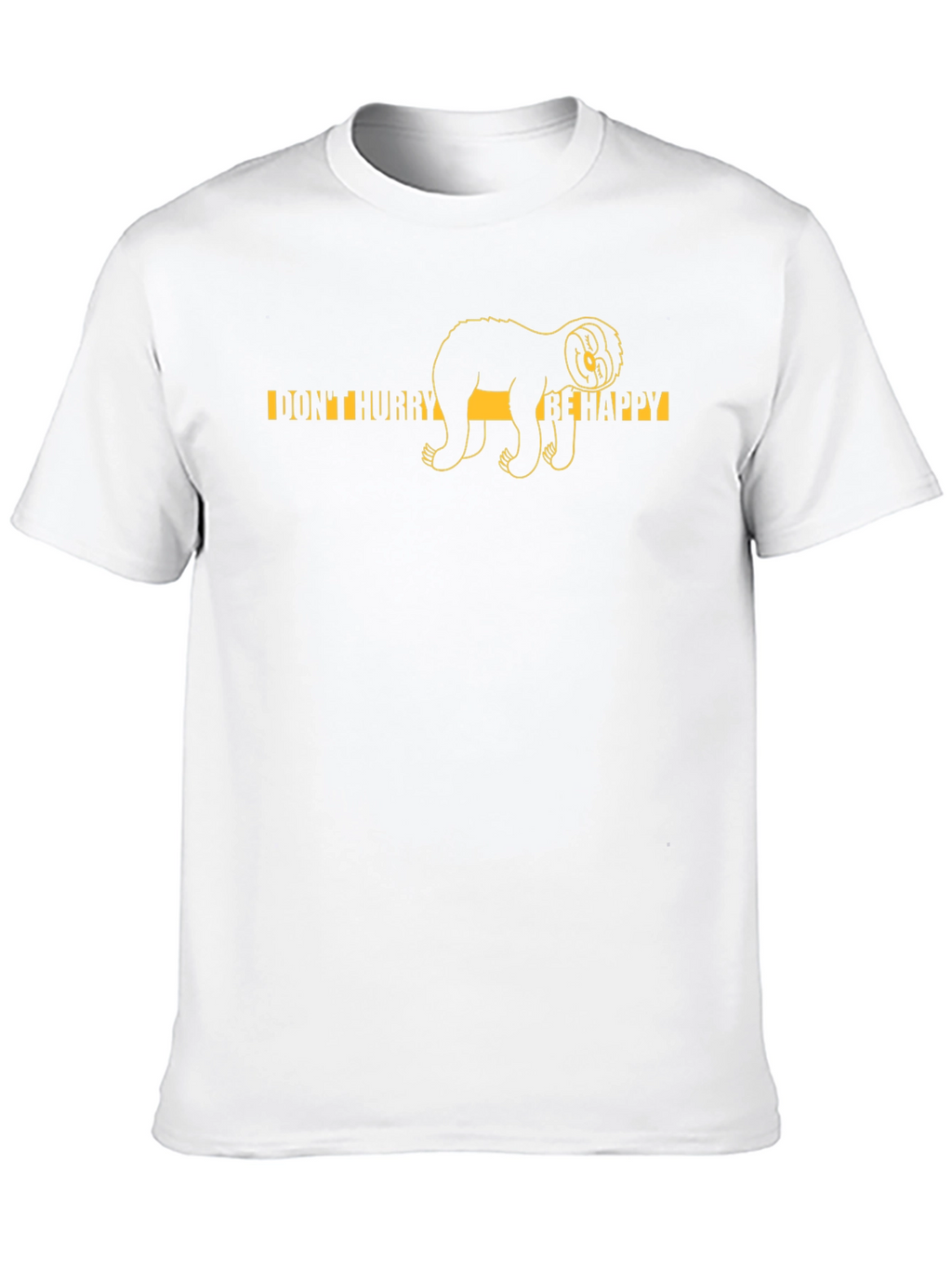 Dont Hurry Be Happy Sloth Graphic Tee
