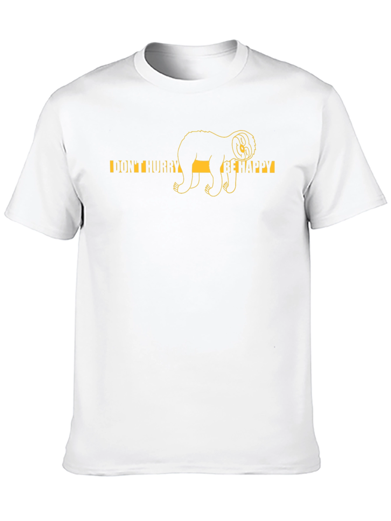 Dont Hurry Be Happy Sloth Graphic Tee