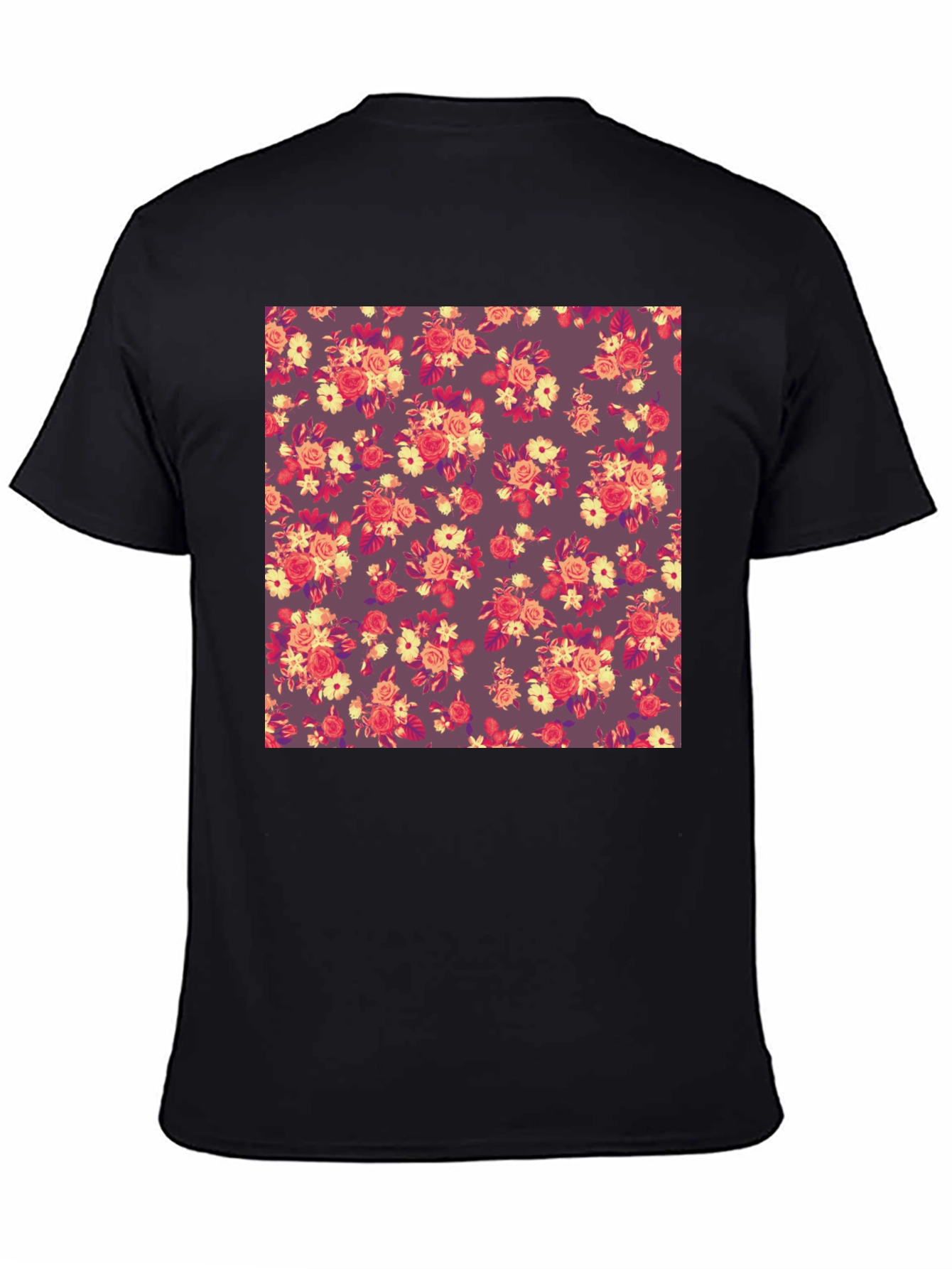 Floral Patterned Crew Neck T-Shirt