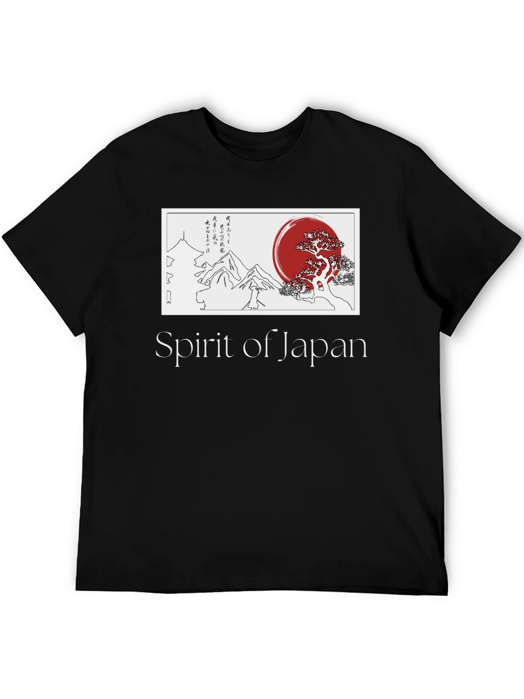 Spirit of Japan Graphic T-Shirt - Black