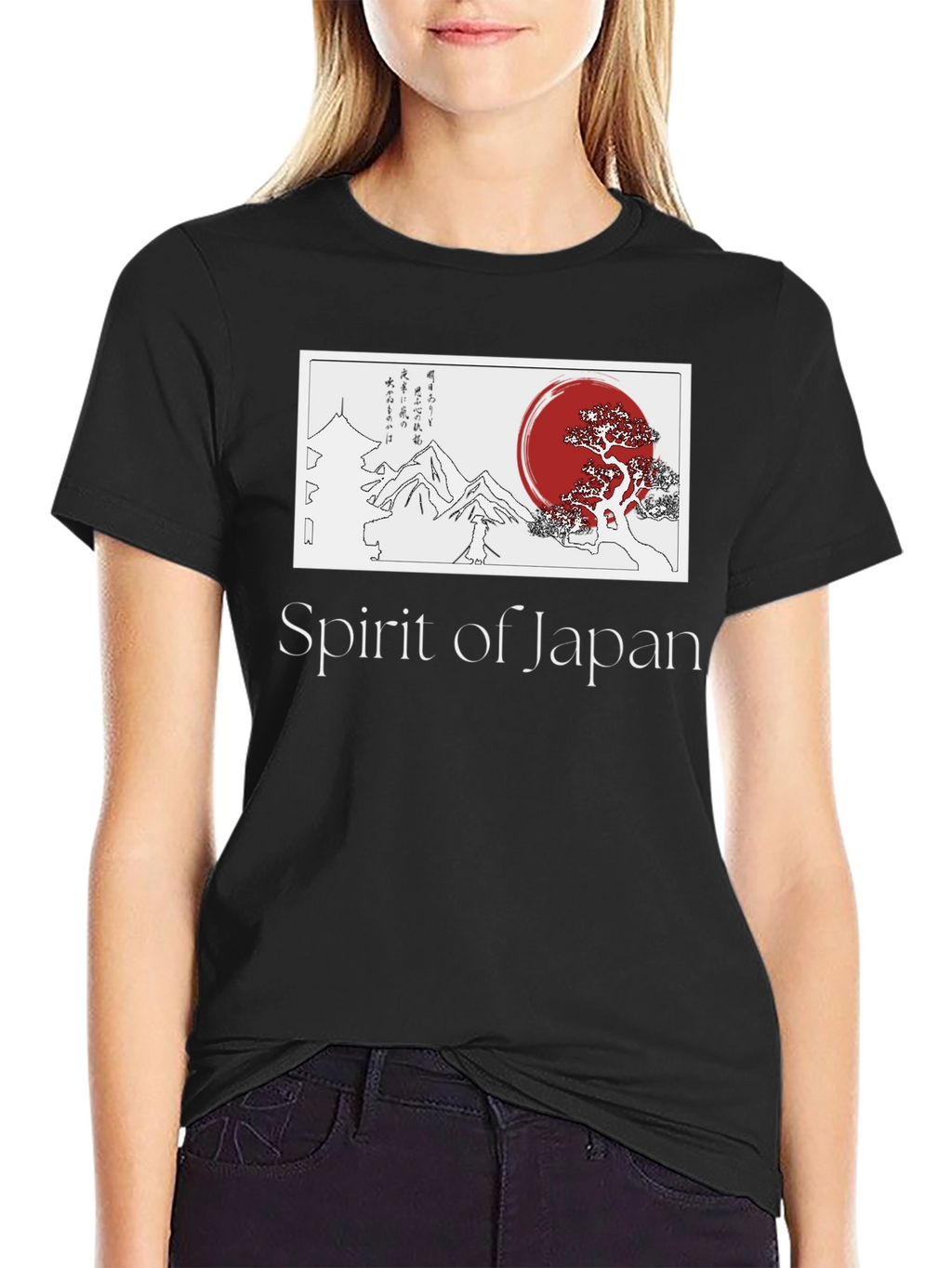 Spirit of Japan Graphic T-Shirt - Black