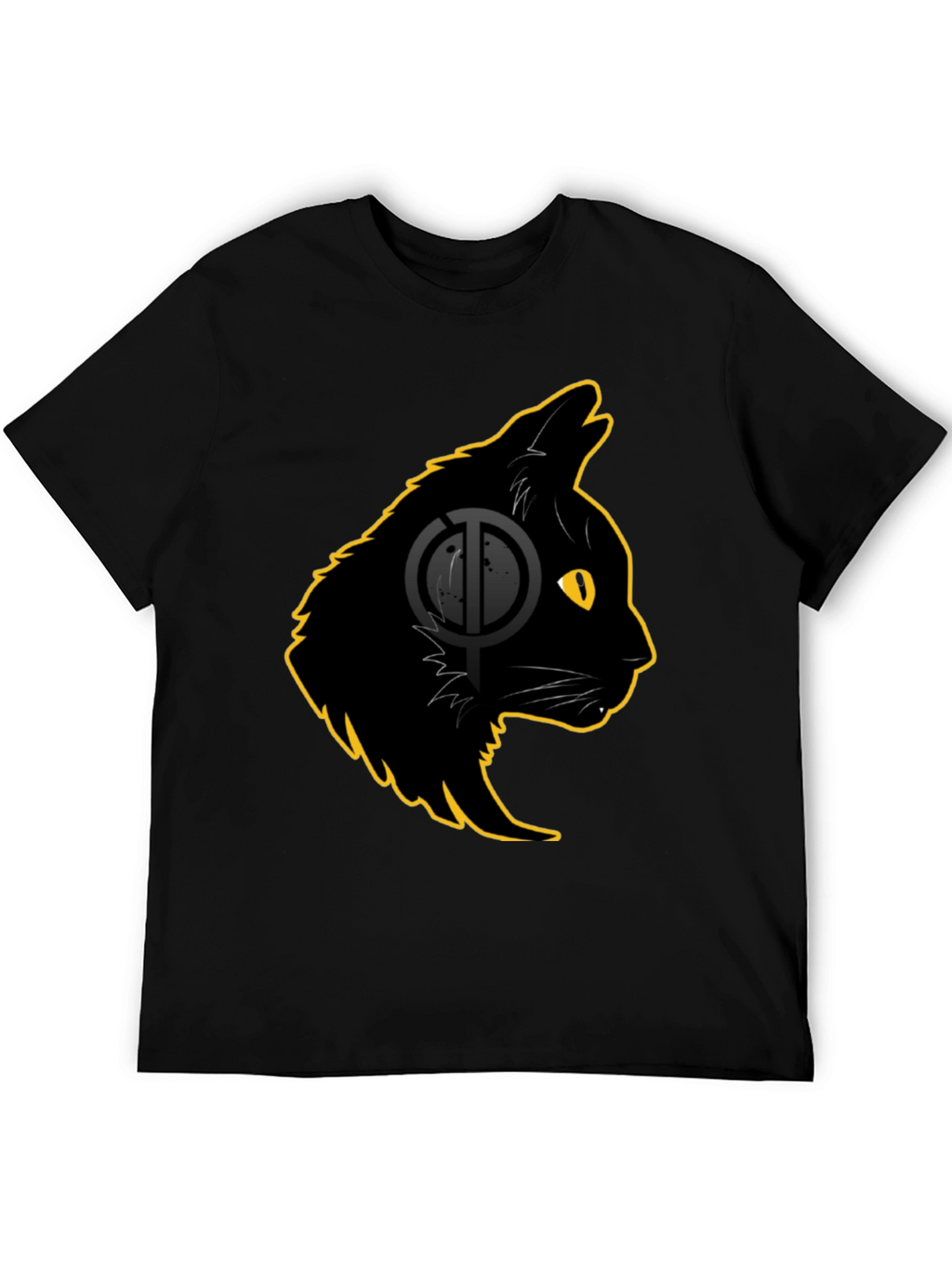 Black Cat Graphic T-Shirt - Stylish Cat Lover Tee