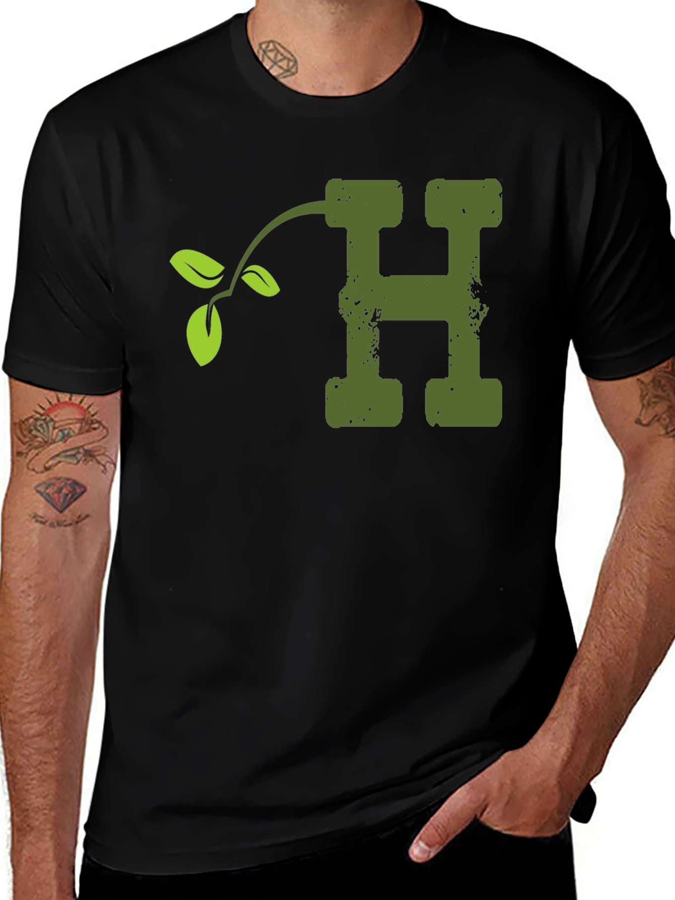 Nature Letter H T-Shirt - Soft Cotton Blend