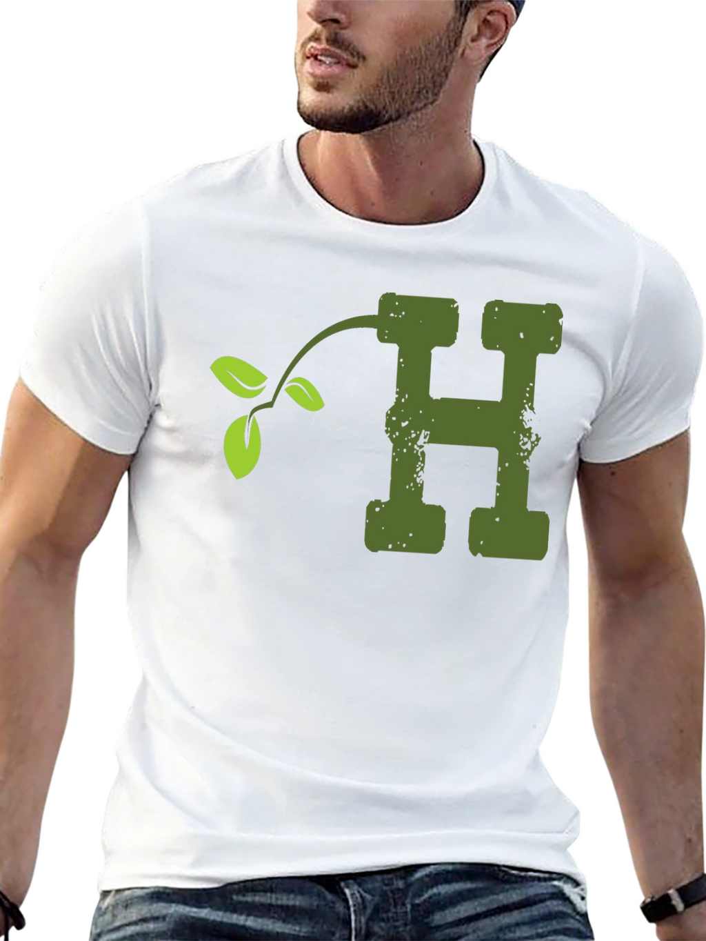 Nature Letter H T-Shirt - Soft Cotton Blend