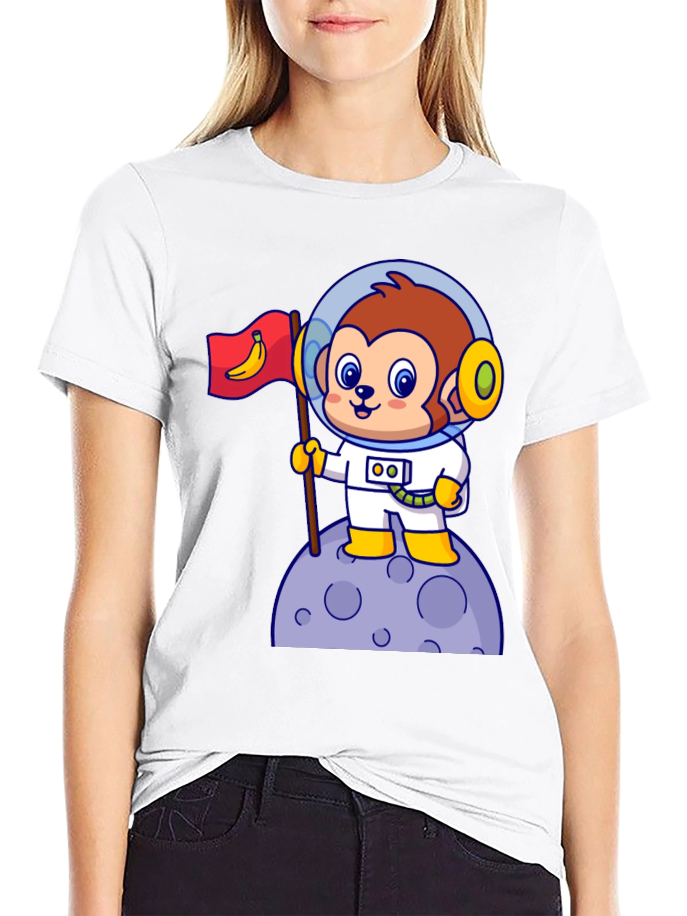 Cartoon Monkey Astronaut T-Shirt