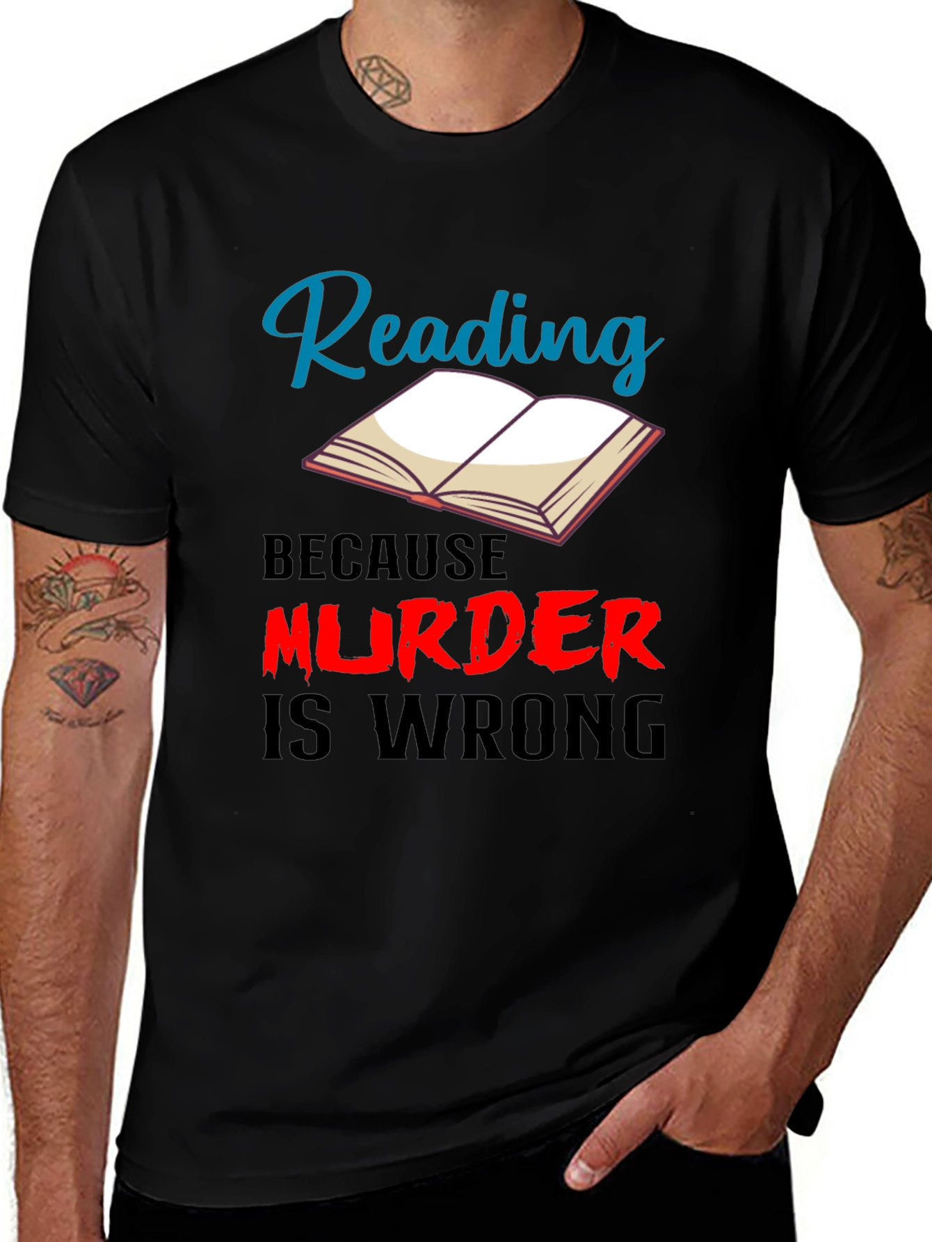 Reading Because Murder Is Wrong T-Shirt
