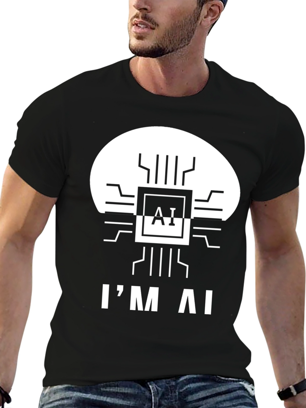 Im AI T-Shirt - Black Graphic Tee