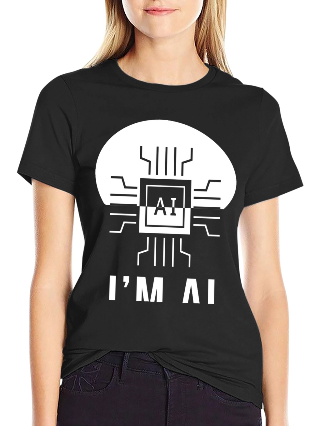 Im AI T-Shirt - Black Graphic Tee