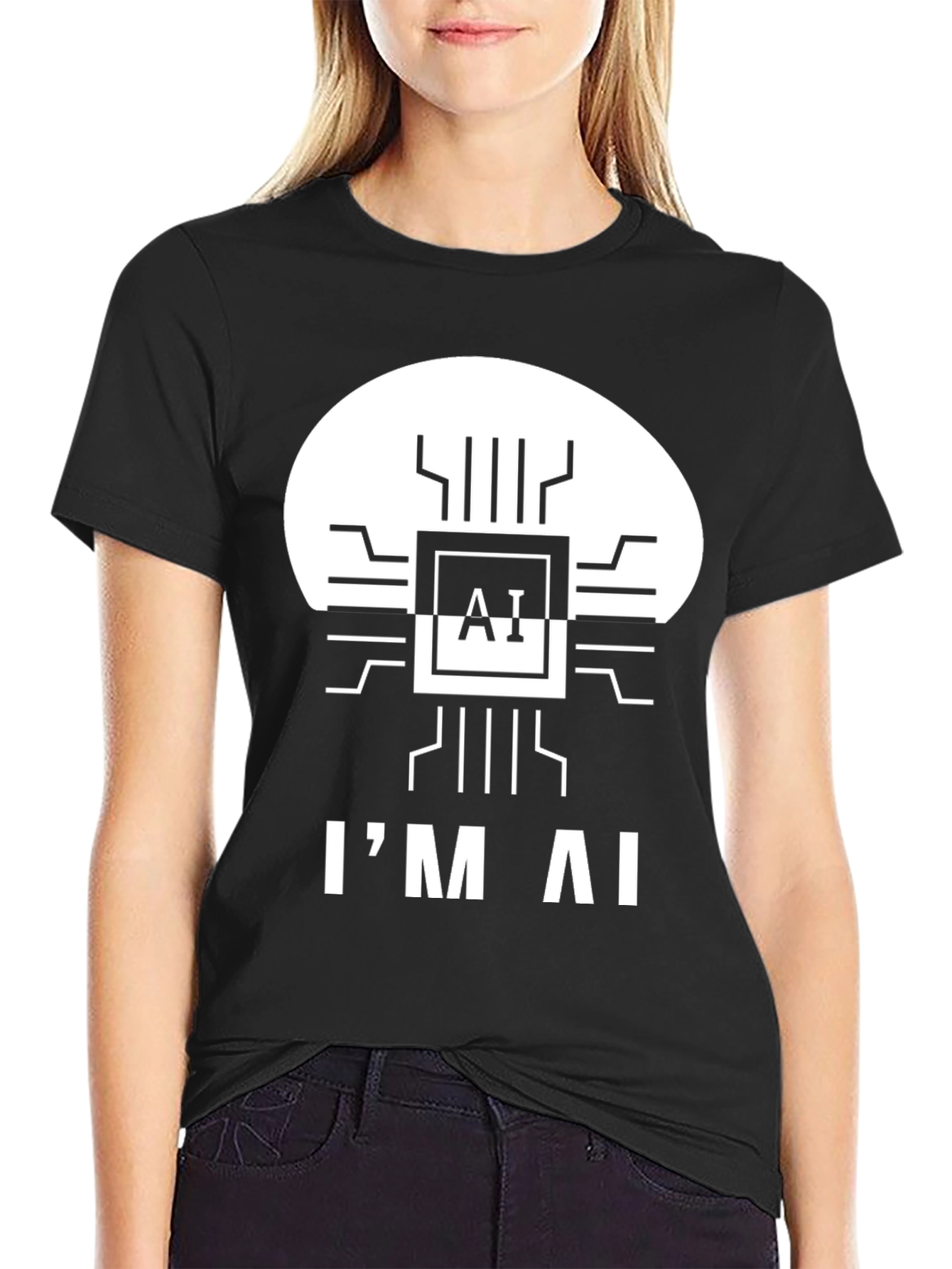 Im AI T-Shirt - Black Graphic Tee
