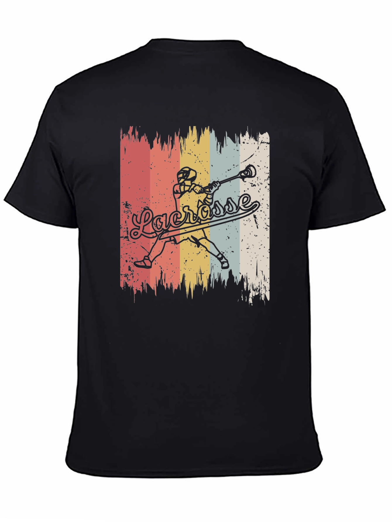 Vintage Lacrosse Player Graphic T-Shirt